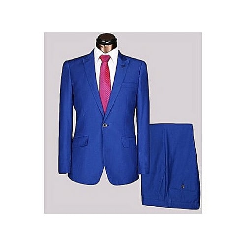 Men's Slim Fit Suit - Royal Blue