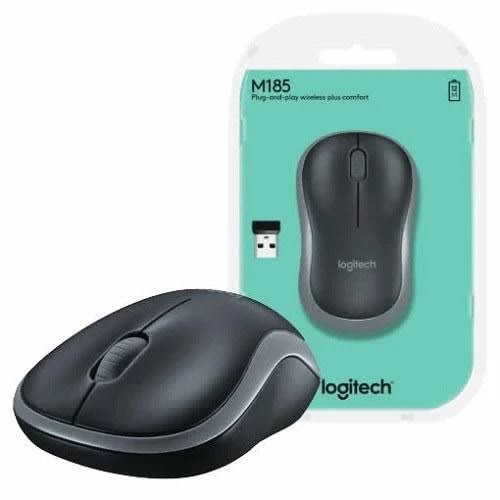 Logitech Wireless Mouse With Receiver -Black -M185