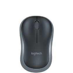 Logitech Wireless Mouse With Receiver -Black -M185
