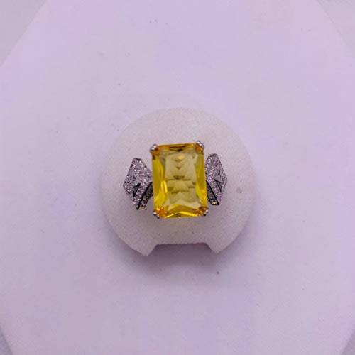Wedding Ring - Yellow Stone