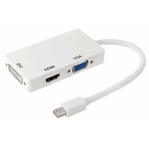 Mini Display Port To Hdmi + Vga + Dvi Adapter Cable