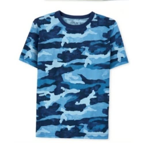 Boys Camo T-shirt -  Blue