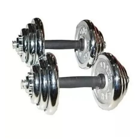 De Young 20kg Adjustable Chrome Dumbbell Pair