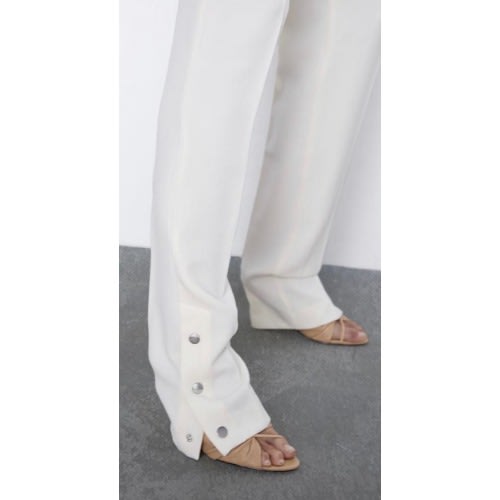 Buttoned Hem Pants