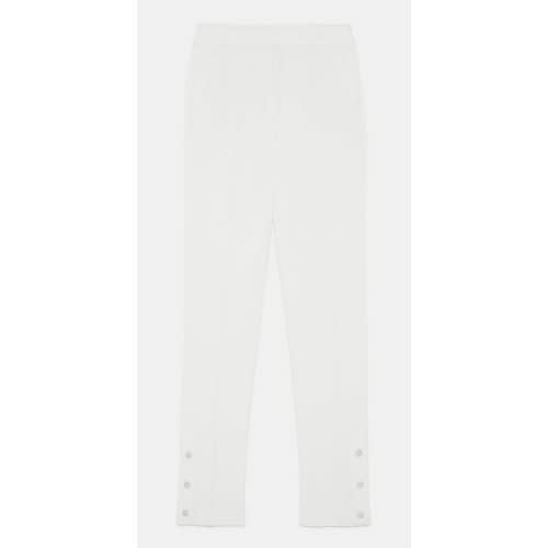 Buttoned Hem Pants