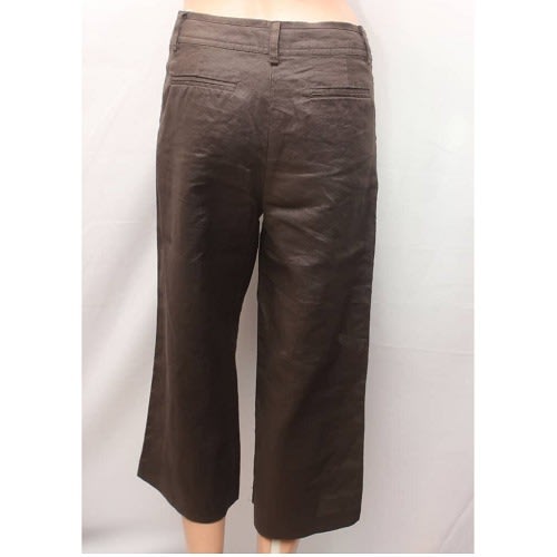 Brown Linen Bermuda Short