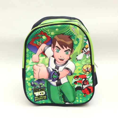 Ben 10 3D Embossed Cartoon Character School Bag For Kids - (26cm*13cm*32cm)