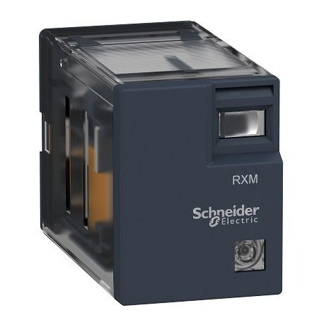 Miniature Plug-in Relay - Zelio RXM4lB2BD - 4 C/o - 24 V Dc - 3a - With Led