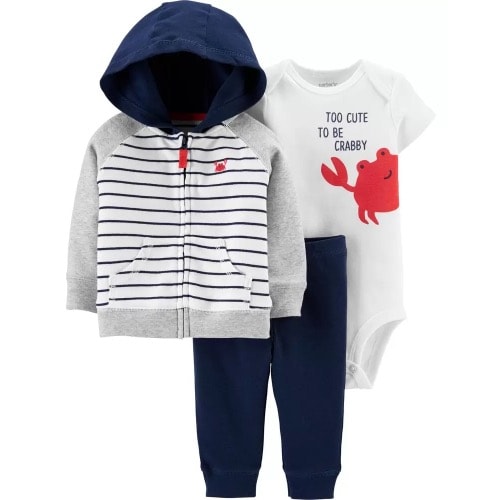 3-piece Hooded Jacket Set - 6months