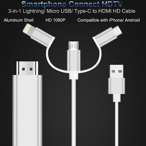 Forge Lightning USB To HDMI/HDTV USB Cable For iPhone And iPad