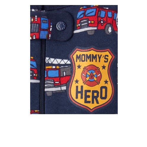 Zip-Up Mum's Hero Cotton Sleep & Play BodySuit- 2 In 1 Pack