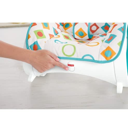 Infant-To-Toddler Rocker - Soothing Baby Seat With Removable Bar - Geo Diamonds