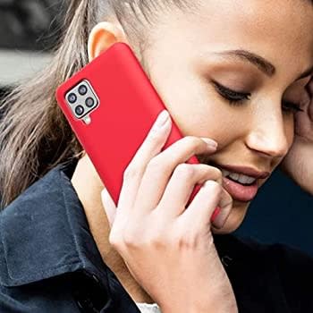Silicone Back Cover For Samsung A12 Red