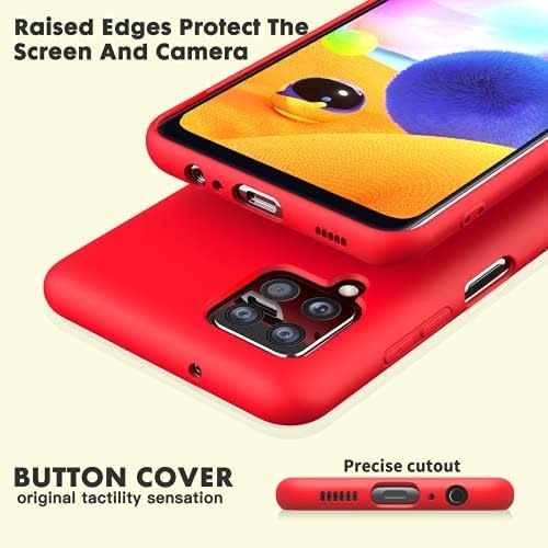 Silicone Back Cover For Samsung A12 Red