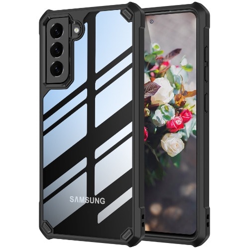 Samsung Galaxy S21 Fe Rugged & Transparent Case-Black