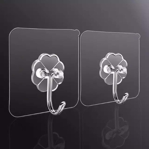 Self Adhesive Wall Hooks Hangers - 12pcs