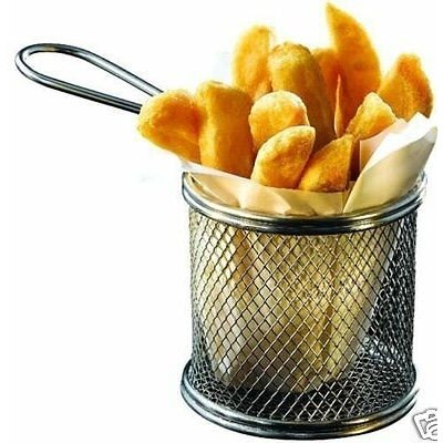 Mini Round Stainless Steel Frying Potato Chips Basket