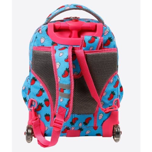 Strawberry 16" Lolli 2 Piece Set Rolling Backpack And Lunchbag