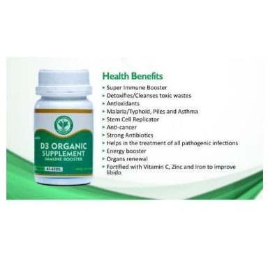 NRI - Uatd D3 Organic Supplement Immune Booster - 60 Capsules