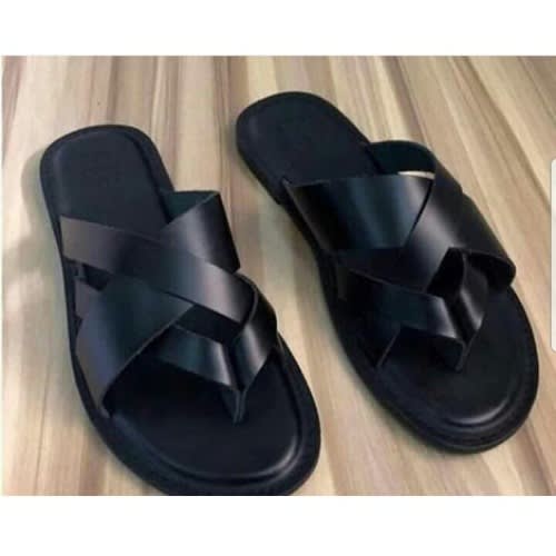 Male Crossed Slides - Black