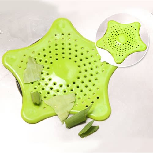 Silicon Suction Sink Drain Dirt Sieve - Green