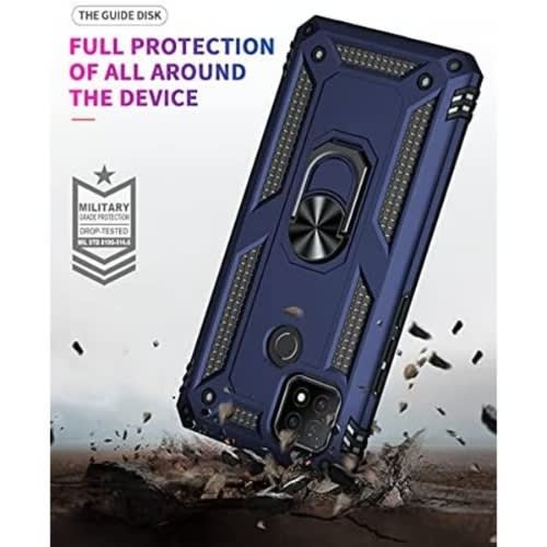 Rugged Armor Back Cover For Oppo A15 Blue