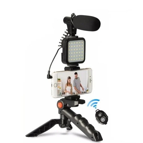 Video Making Kit - With Tripod Stand - Remote - Led Light - Microphone