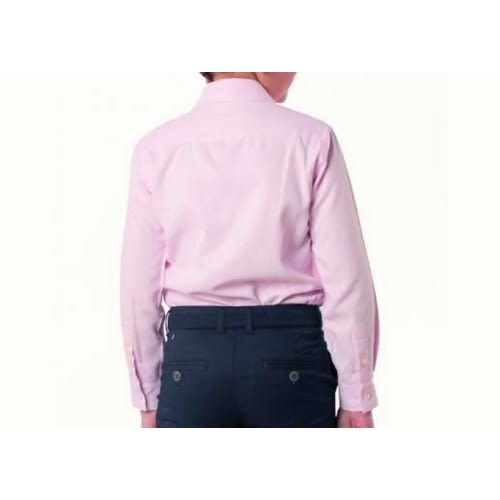 Kids Unisex Dress Shirt With Matching Bowtie  - Pink/black