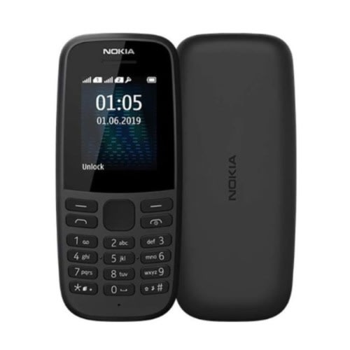 105 2019 Dual Sim - Fm Radio - Torch - 1000mah Battery - Black