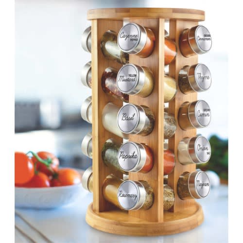 16 Jars Stainless Steel Masala Spice Rack Set Stand