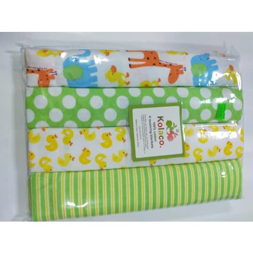 Baby Receiving Blanket - Flannel - Color Green