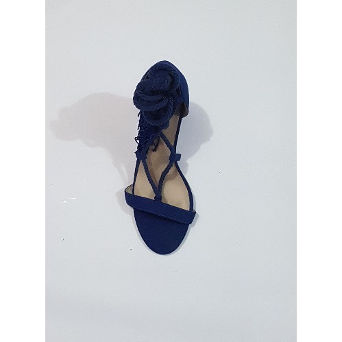 Ladies Block Heeled Sandals - Royal Blue