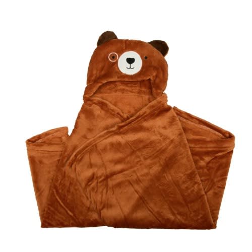 Bear Hooded Baby Blanket