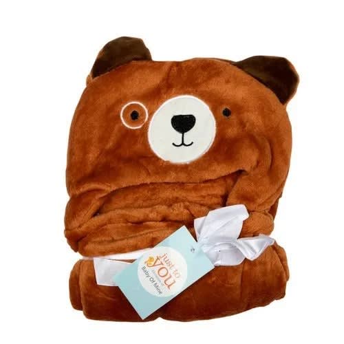 Bear Hooded Baby Blanket