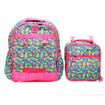 Jworld 16" Floral 2 Piece Set Backpack And Lunchbag