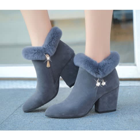 Lady's Suede Shoe- Faux Leather