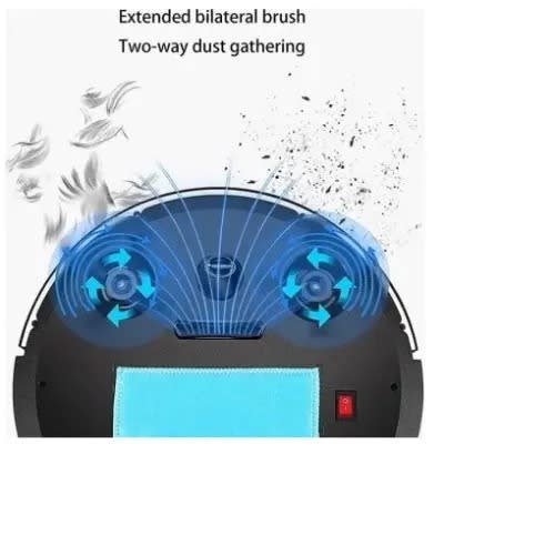 Smart Robot Rechargeable Automatic Vacuum Cleaner - Black