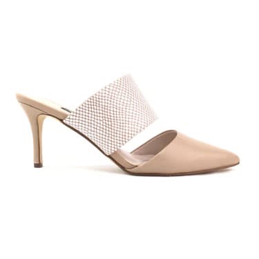 Meech Pointy Toe Mules-barely Nude