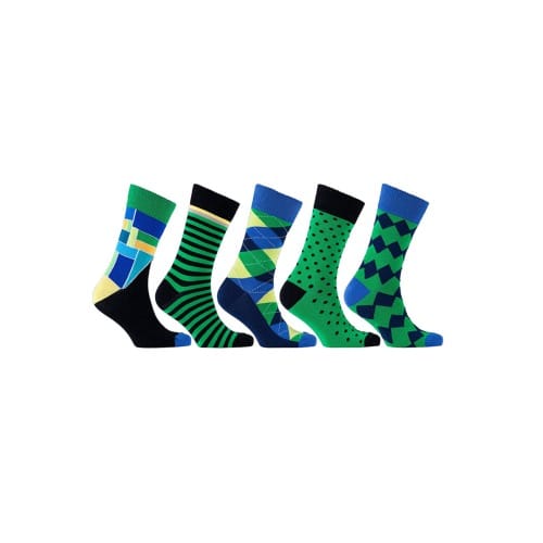 Men’s 5-pair Colorful Dress Socks - Pack 61