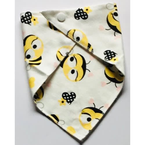 Reusable Washable Cotton Triangle Bee Bib