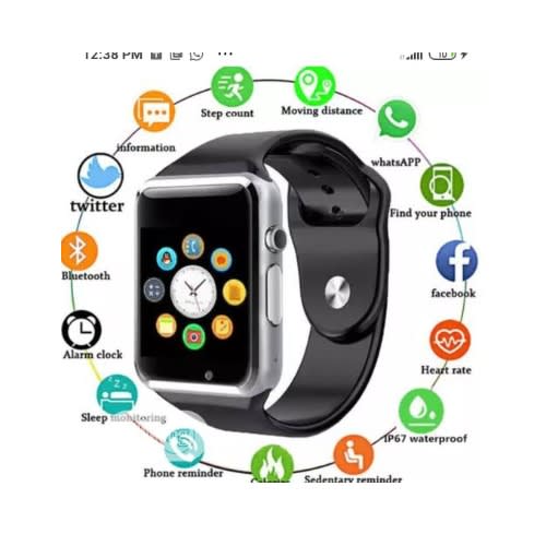 A1 Gsm Smartwatch With Sim And Memory Card Slots - Black
