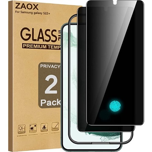 Screen Protector Privacy Tempered Glass With Fingerprint Unlock Support For Galaxy S22 Plus/s22+