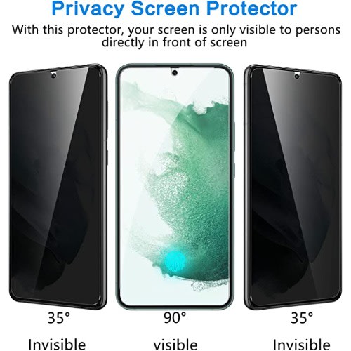 Screen Protector Privacy Tempered Glass With Fingerprint Unlock Support For Galaxy S22 Plus/s22+