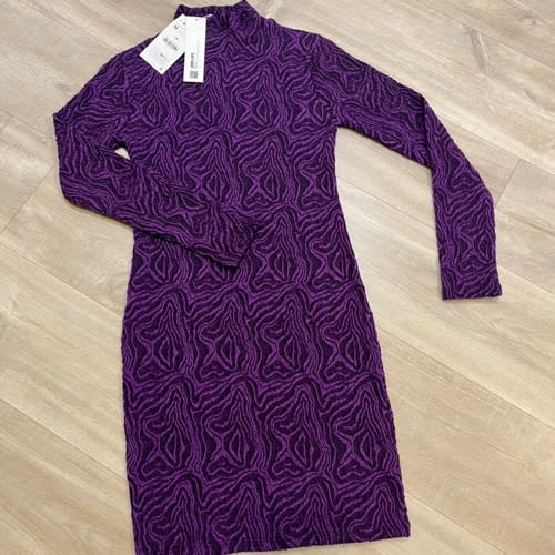 Jacquard Dress - Purple