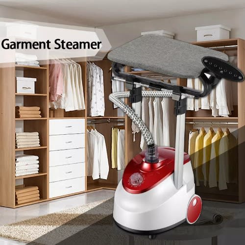 Double Pole Vertical Garment Steamer With Ironing Board - 2800W
