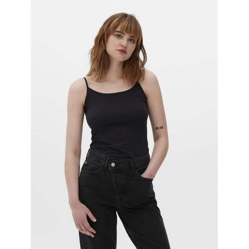 Adjustable Strap Stretch Camisole- Navy Blue