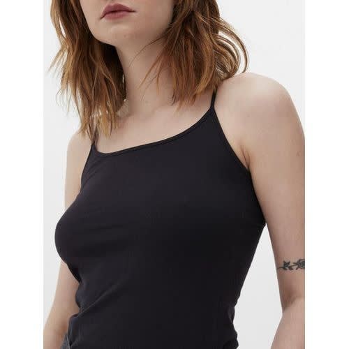 Adjustable Strap Stretch Camisole- Navy Blue