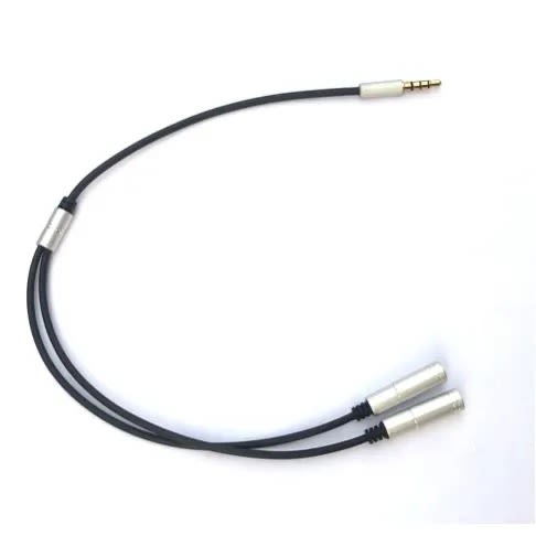 3.5mm Audio Mic Splitter 1 Male To 2 Female Jack