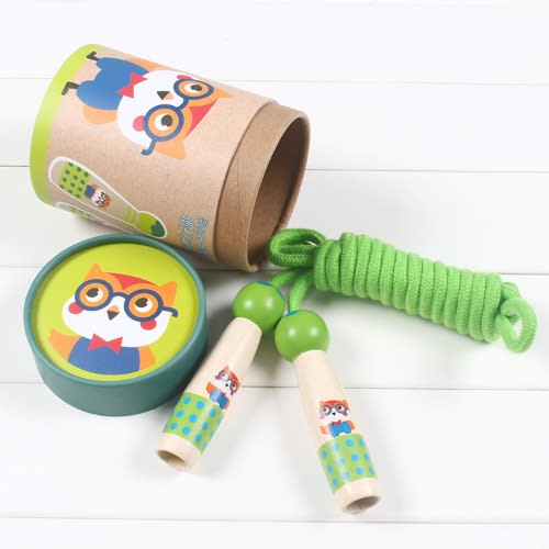 Wooden 3meters Skipping Rope Or Jumping Rope - Green Color