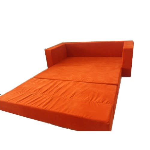 1-seater Convertible Sofa Bed With Arm Rest - 48X24X18" - Orange